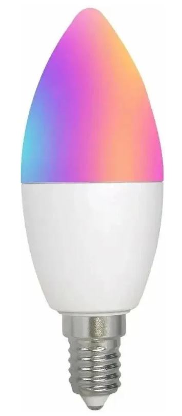 Лампа Moes MWB-TDC6-RCW-E14 умная, WiFi LED Bulb E14 (RGB+CW) 6W