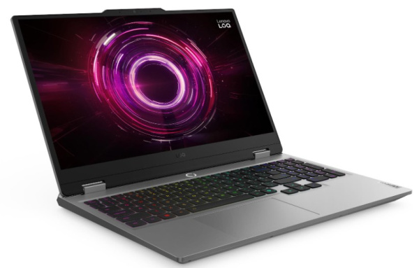 фото Ноутбук Lenovo LOQ 15AHP10 15.6" (AMD Ryzen 7, 32Гб DDR5, SSD 1 Тб, GeForce RTX 5060, Без ОС) Серый [83JG009ERK]