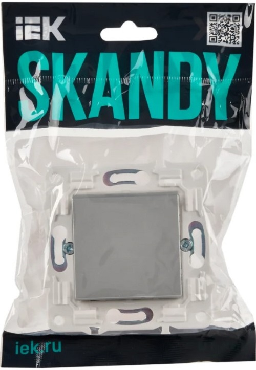 

Переключатель одноклавишный IEK SK-V12-0-10-K23 SKANDY 10А SK-V02S Серебряный, SK-V12-0-10-K23