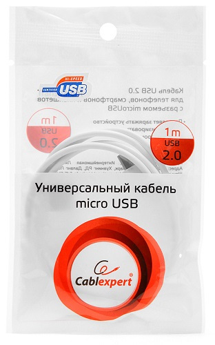 фото Кабель интерфейсный USB 2.0 Cablexpert CC-mUSB2-AMBM-1MW в Красноярске