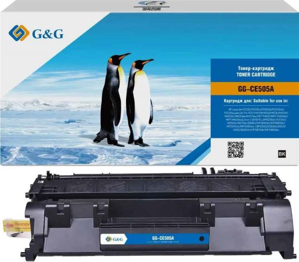

Картридж лазерный G&G GG-CE505A UNIVERSAL черный (2300стр.) для HP P2035/2035n/2055d/dn/x;Canon LBP6, GG-CE505A UNIVERSAL