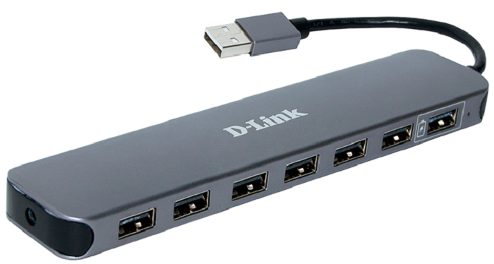 

Разветвитель USB 2.0 D-link DUB-H7 7 x USB, черный, DUB-H7