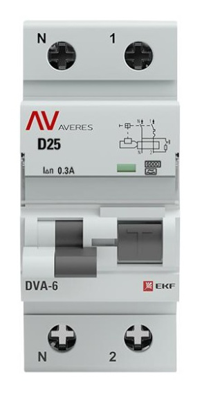 фото Автомат дифференциальный EKF rcbo6-1pn-25D-300-a-av в Красноярске