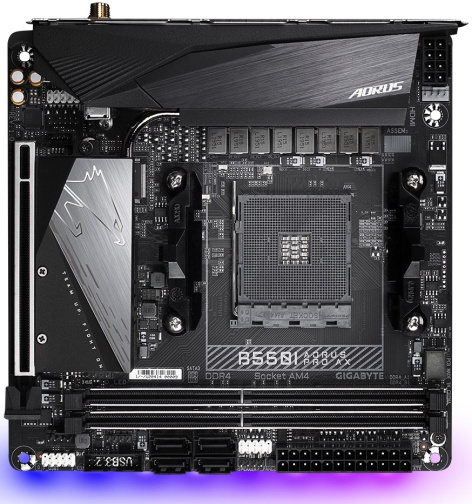фото Материнская плата mini-ITX GIGABYTE B550I AORUS PRO AX в Нижнем Новгороде
