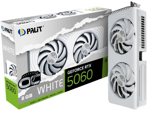 фото Видеокарта Palit GeForce RTX 5060 WHITE OC (NE75060U19P1-GB2063M) в Самаре