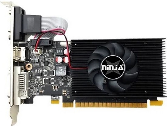 

Видеокарта PCI-E Sinotex GeForce GT 710 Ninja (NF71NP043F) 4GB GDDR3 64bit 954/7000MHz 28nm HDMI/VGA/DVI RTL, GeForce GT 710 Ninja (NF71NP043F)