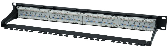 

Патч-панель SNR SNR-UD-1U24-6А-H 19" неэкранированная, 1U, 24 порта, cat.6А, горизонтальная заделка, SNR-UD-1U24-6А-H