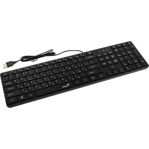 

Клавиатура Genius SlimStar 126 31310017417 проводная мультимедийная, USB, 104 клавиши, 9 горячих кнопок, влагозащищенная, тонкие клавиши клавиши, кабе, SlimStar 126