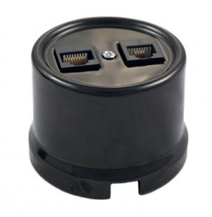 Изображение товара Розетка Bironi B1-302-03 для внешнего использования на 2 разъема