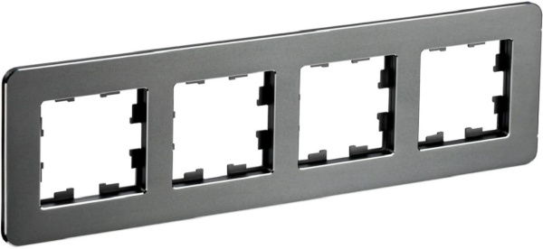 Изображение товара Рамка четверная IEK BR-M42-M-01-K48 - для выключателей и розеток, горизонтальная и вертикальная уст