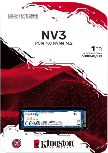 фото Накопитель SSD M.2 2280 Kingston SNV3S/1000G в Перми 1024 ГБ