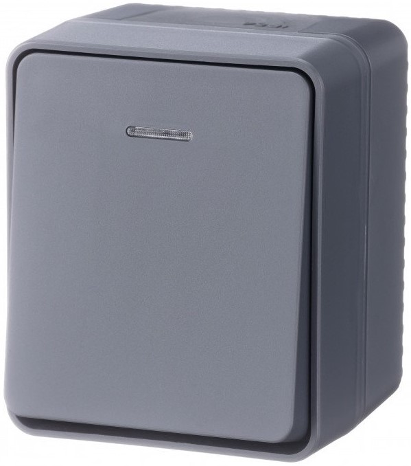 

Выключатель Schneider Electric ATN544013 AtlasDesign PROFI IP54 О/У 1-клавишный с подсветкой 10 АХ, антрацит, ATN544013