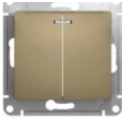 фото Выключатель Lanmaster LAN-EC45x45-S21-BRZ
