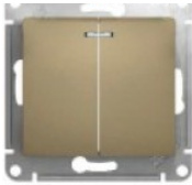 фото Выключатель Lanmaster LAN-EC45x45-S21-BRZ