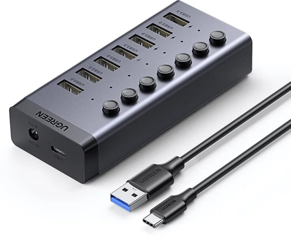 Изображение товара Концентратор UGreen CM481 на 7 портов USB 3.2 Gen1