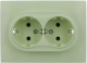 фото Розетка двухместная с заземлением в сборе IEK SK-R24-16-K06-F в Санкт-Петербургe