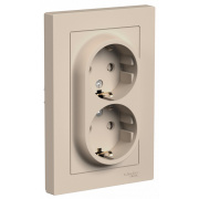 фото Розетка двухместная с заземлением  Systeme Electric ATN001226