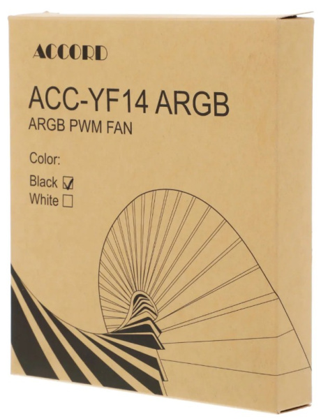 фото Вентилятор для корпуса ACCORD ACC-YF14 ARGB BLACK в Казани