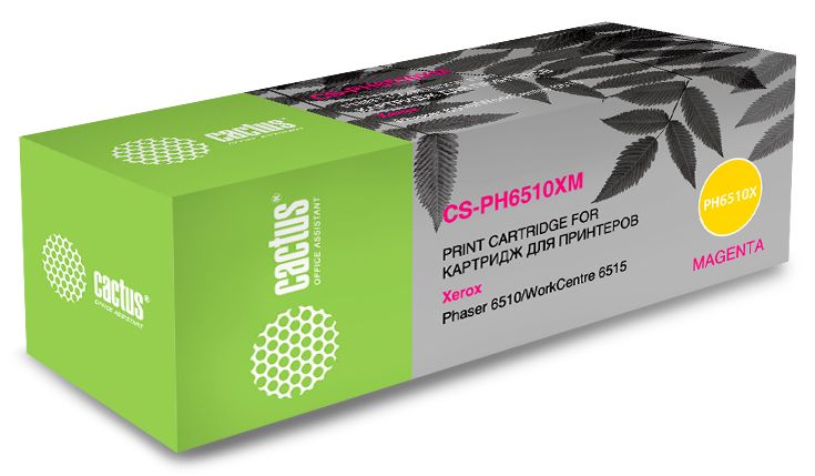 

Картридж Cactus CS-PH6510M пурпурный (2400стр.) для Xerox Phaser 6510DN/WC 6515DN, CS-PH6510M