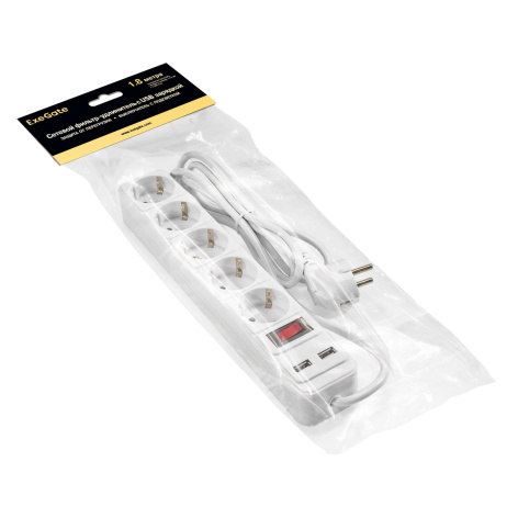 фото Сетевой фильтр удлинитель Exegate SP-5-USB-1.8W в Уфе
