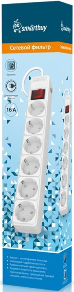 фото Сетевой фильтр  SmartBuy SBSP-6-30-W в Уфе
