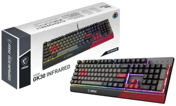 фото Плунжерная клавиатура MSI GK30 Infrared, USB, Черный [S11-04RUF01-CLA] в Екатеринбурге