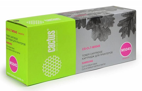 

Картридж Cactus CS-CLT-M504S для Samsung CLP 415N/ CLX 4195FW/ 4195FN 1800 страниц пурпурный, CS-CLT-M504S