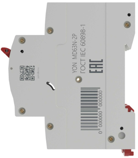 фото Автоматический выключатель модульный DKC MD63N-2PC2