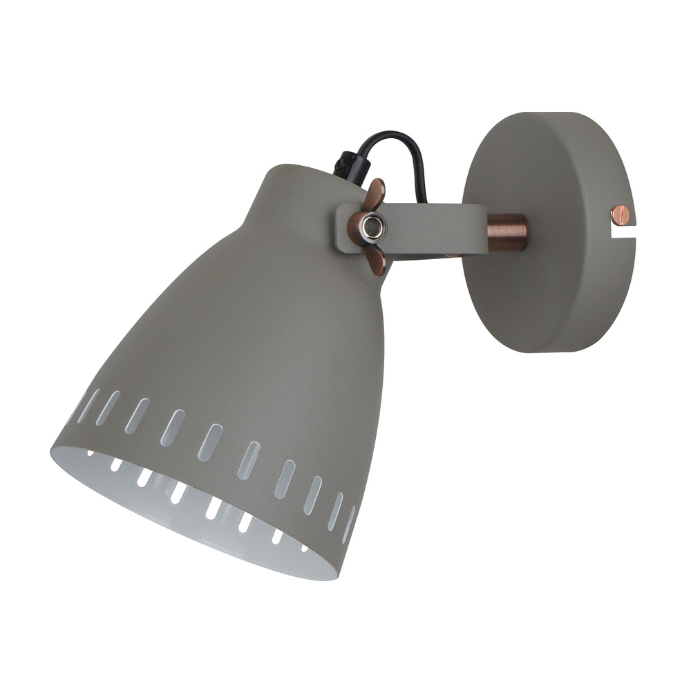

Светильник настенный Camelion™ WML-428-1 C08 макс. мощ. 40Вт, ~230В, 1хE27, интерьерный, серия "NEW YORK" серый, WML-428-1 C08