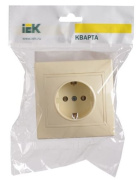 фото Розетка с заземлением IEK ERK14-K33-16-K