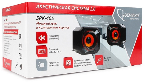 фото Компьютерная акустика 2.0 Gembird SPK-405 в Уфе