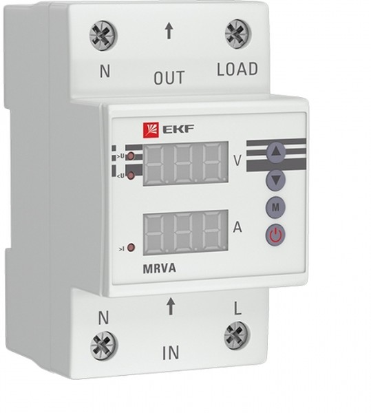 

Реле EKF MRVA-63A напряжения и тока с дисплеем MRVA 63А PROxima, MRVA-63A