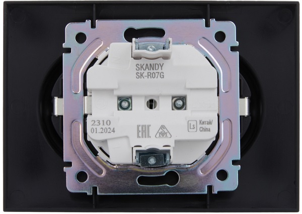 фото Розетка двухместная с заземлением в сборе IEK SK-R24-16-K53-F в Уфе