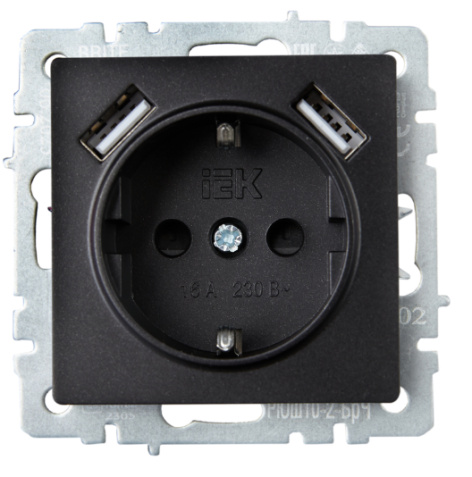 фото Розетка с заземлением  IEK BR-R14-16-U21-D31-K02 в Омске