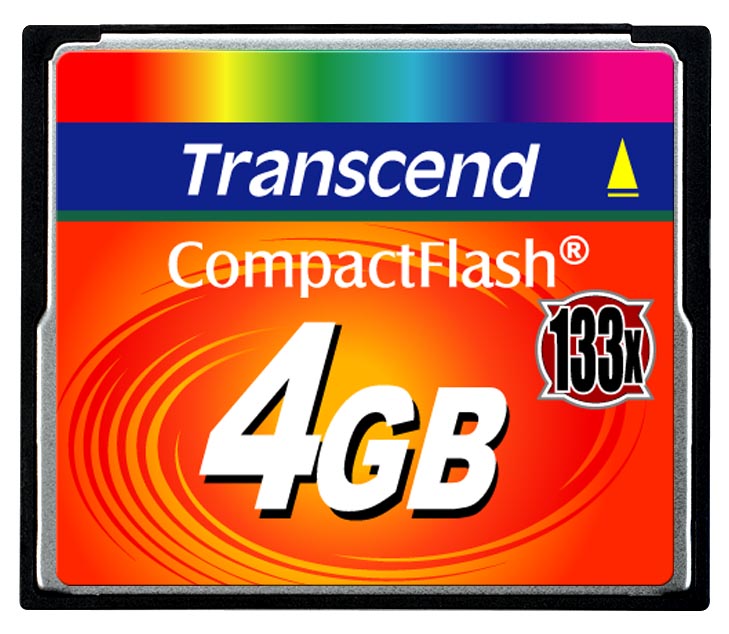 

Карта памяти 4GB Transcend TS4GCF133 Compact Flash Card 133x, TS4GCF133