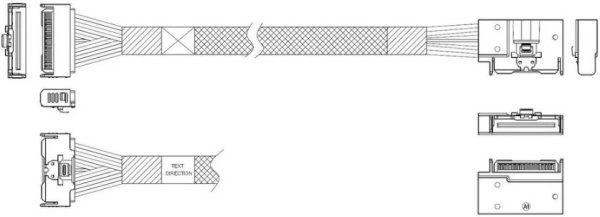 Изображение товара Кабель Luxshare L285MM003-SD-R для периферийных устройств 80 см Г-образный