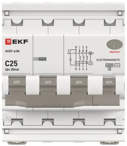 фото Автомат дифференциальный EKF D63N46M25C30 в Перми