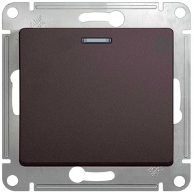 

Выключатель Schneider Electric GSL001313 Glossa 1-клавишный с подсветкой механизм сх.1а (графит), GSL001313