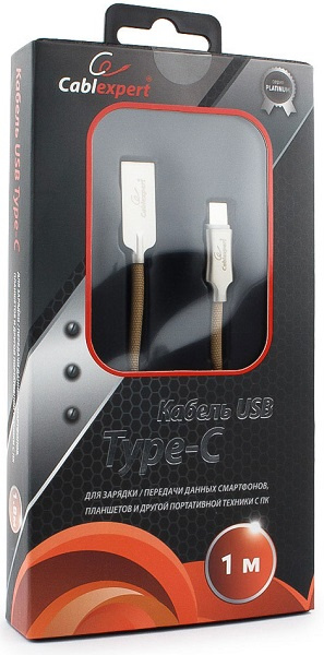 фото Кабель интерфейсный USB 2.0 Cablexpert CC-P-USBC02Gd-1M в Екатеринбурге