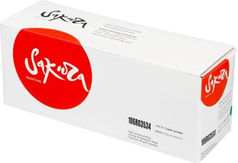 

Картридж Sakura SA106R03534 для Xerox Phaser VersaLink C400/C405, синий, 8 000 к., SA106R03534
