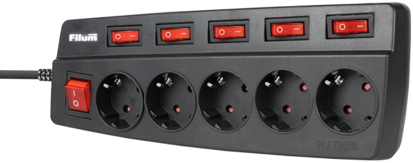 фото Сетевой фильтр  Filum FL-SPL5-1.8M-BL в Волгограде