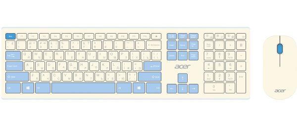 

Клавиатура и мышь Wireless Acer OCC205 ZL.ACCEE.00C USB, white blue, OCC205