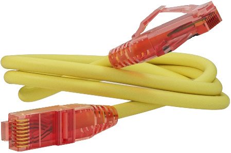 фото Кабель патч-корд U/UTP 5e кат. 2м Hyperline PC-LPM-UTP-RJ45-RJ45-C5e-2M-LSZH-YL в Уфе