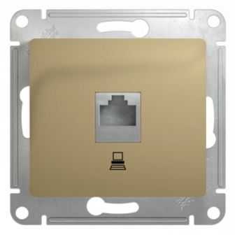

Розетка Schneider Electric GSL000481K Glossa Титан компьютерная RJ45 кат.5E, GSL000481K