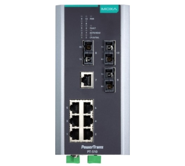 

Коммутатор управляемый MOXA PT-510-3S-SC-HV DIN-Rail switch, 7 x 10/100BaseT(X), 3 x 100BaseFX SM, SC connectors, 1 power su, PT-510-3S-SC-HV