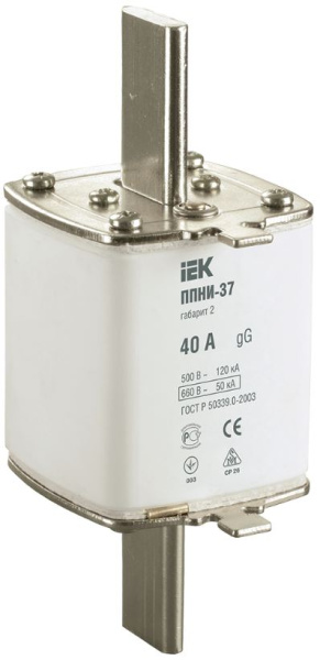 Изображение товара Предохранитель IEK DPP40-040 серии ППНИ для промышленной защиты 40 А 690 В