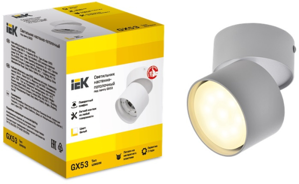 фото Светильник точечный IEK LT-USB0-4040-GX53-1-K01 в Казани