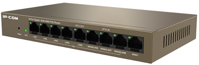 

Маршрутизатор IP-Com M20-8G-PoE IP-COM 9-портовый гигабитный PoE-маршрутизатор c 8 портами PoE с облачным управлением, M20-8G-PoE