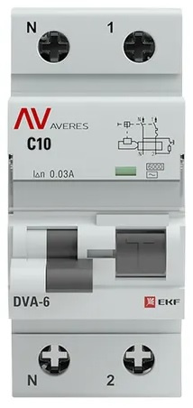 фото Автомат дифференциальный EKF rcbo6-1pn-10C-30-ac-av в Перми