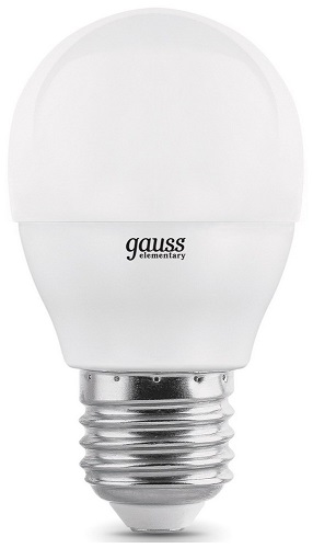 

Лампа светодиодная Gauss 53227T LED Elementary Globe 7W E27 4100K 1/40 (3 лампы в упаковке), 53227T